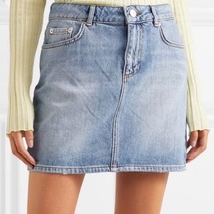 Ganni Lightwash Denim Mini Skirt
